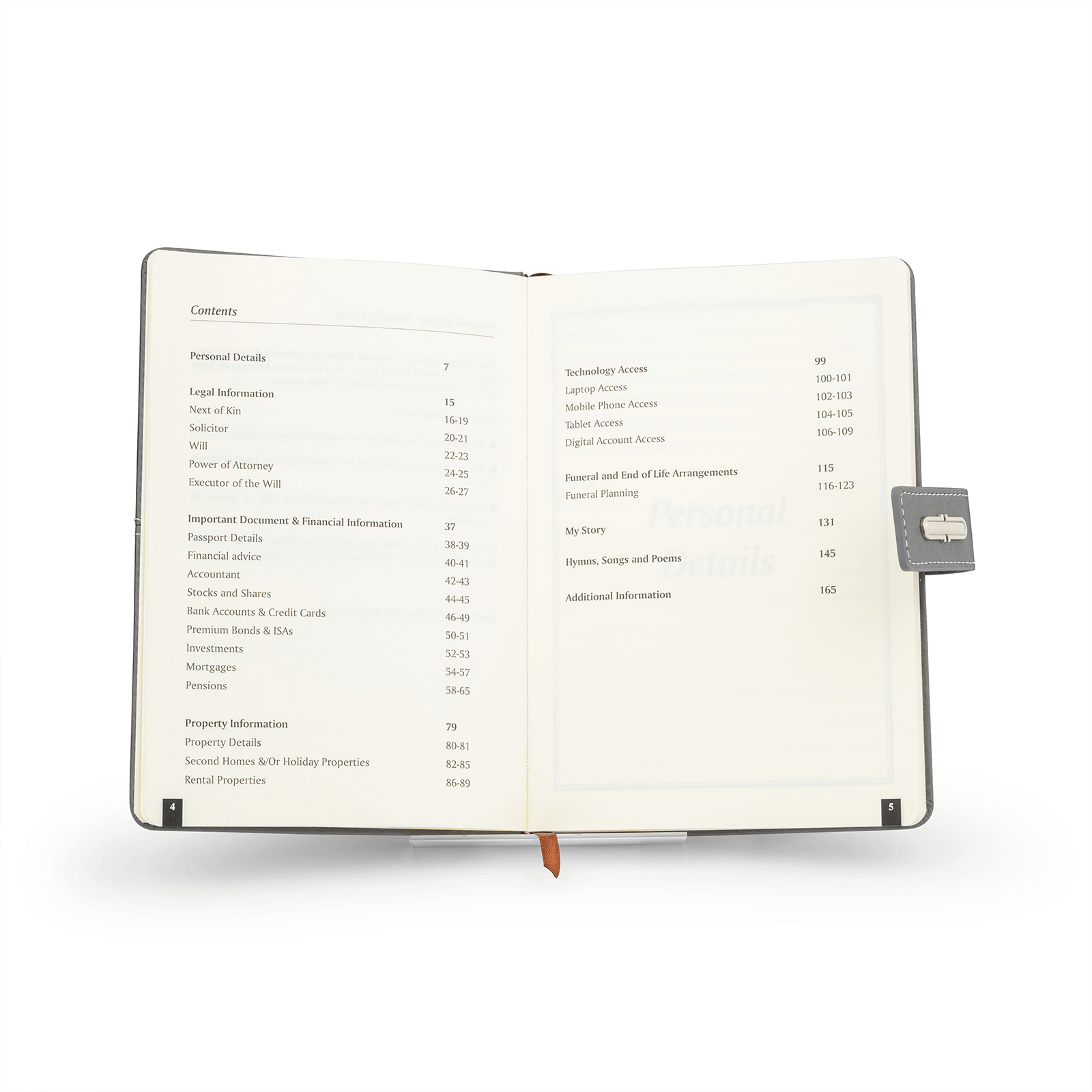 Open planner showing guided prompts
